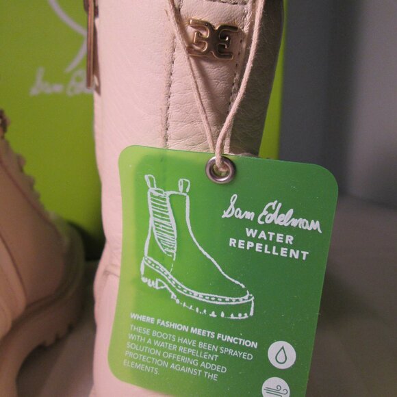 Sam Edelman Lue Leather Combat Boots Ivory Sz 9M NIB - Picture 10 of 12